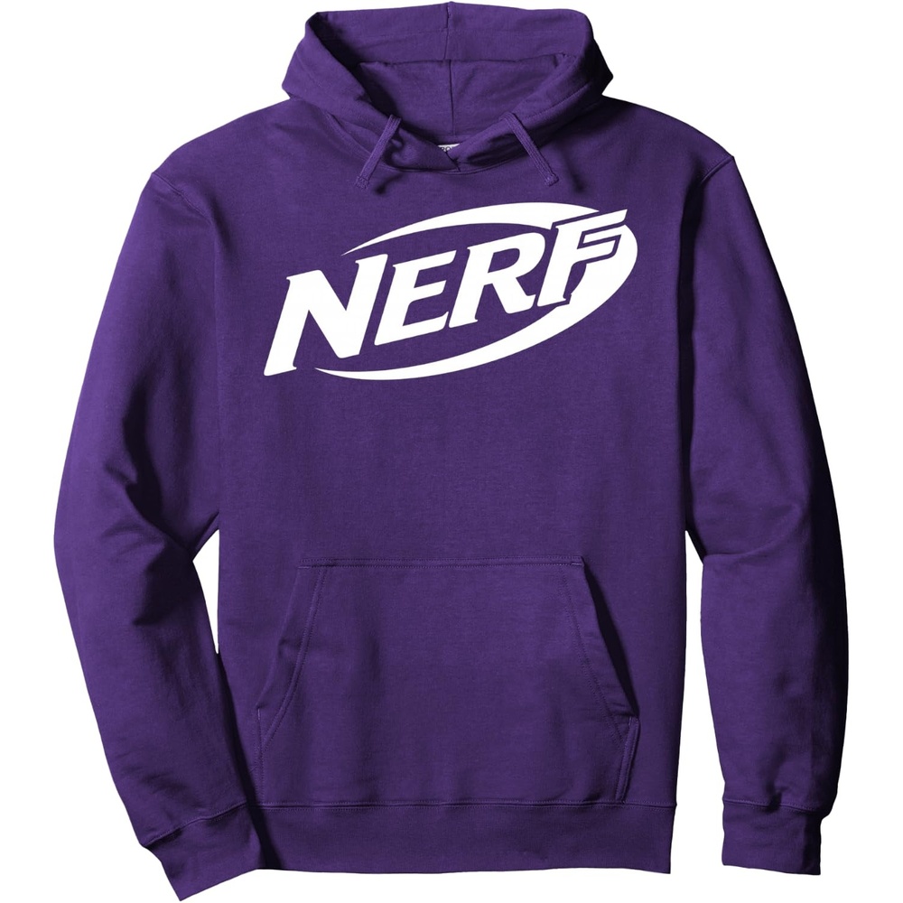 image:imageNerf Simple White Retro Logo Pullover HoodiePurple