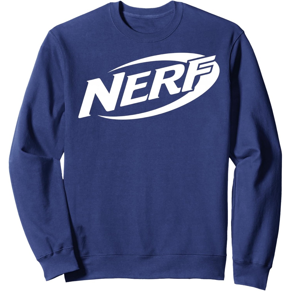 image:imageNerf Simple White Retro Logo SweatshirtNavy Blue