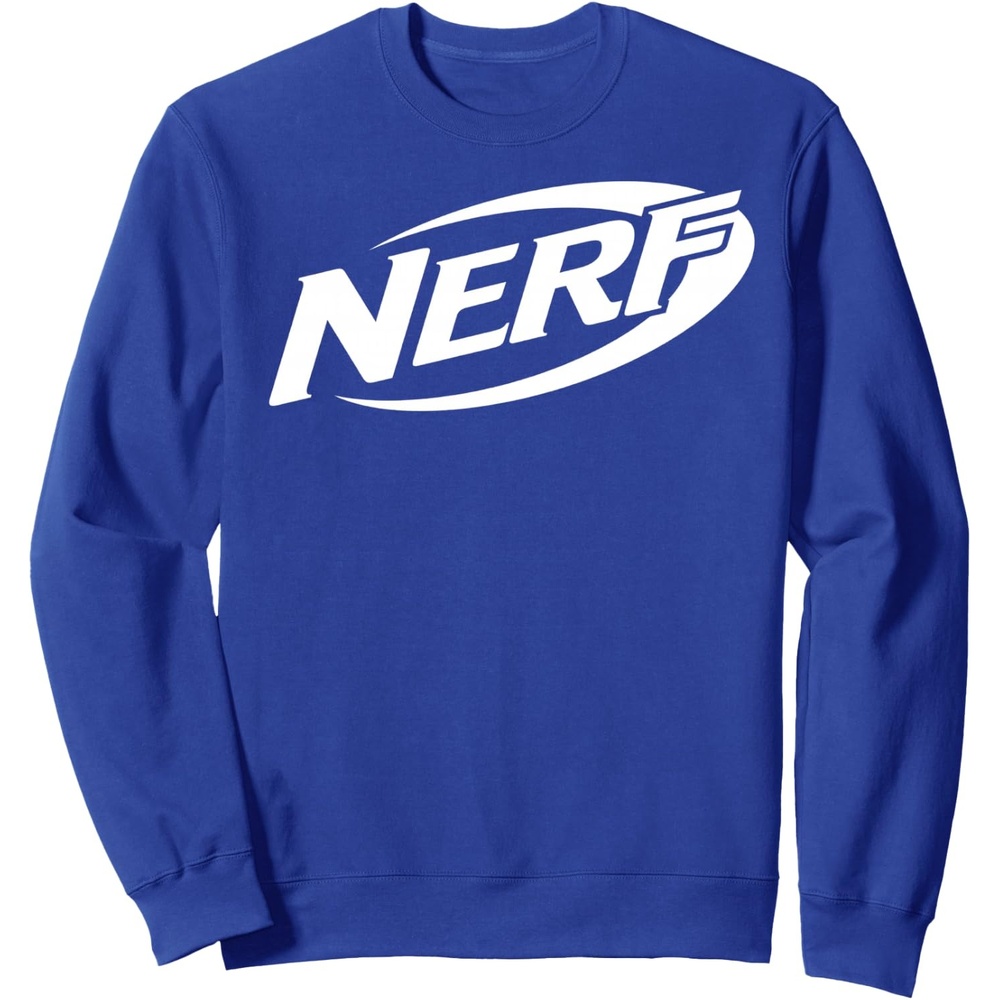 image:imageNerf Simple White Retro Logo SweatshirtRoyal Blue