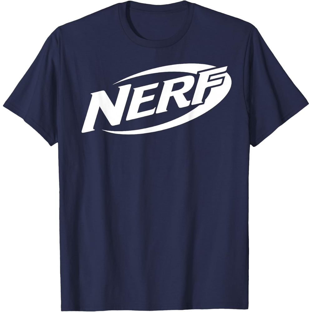 image:imageNerf Simple White Retro Logo TShirtNavy Blue