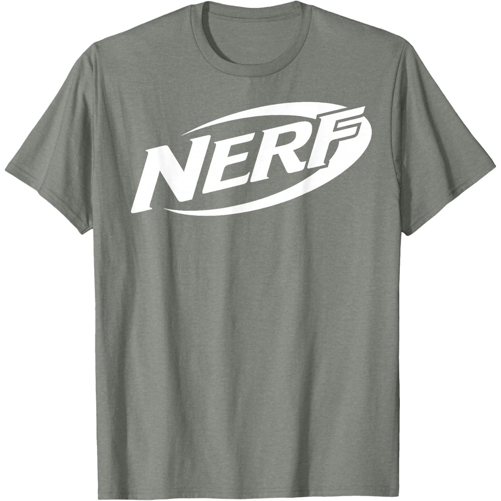 image:imageNerf Simple White Retro Logo TShirtOlive Heather