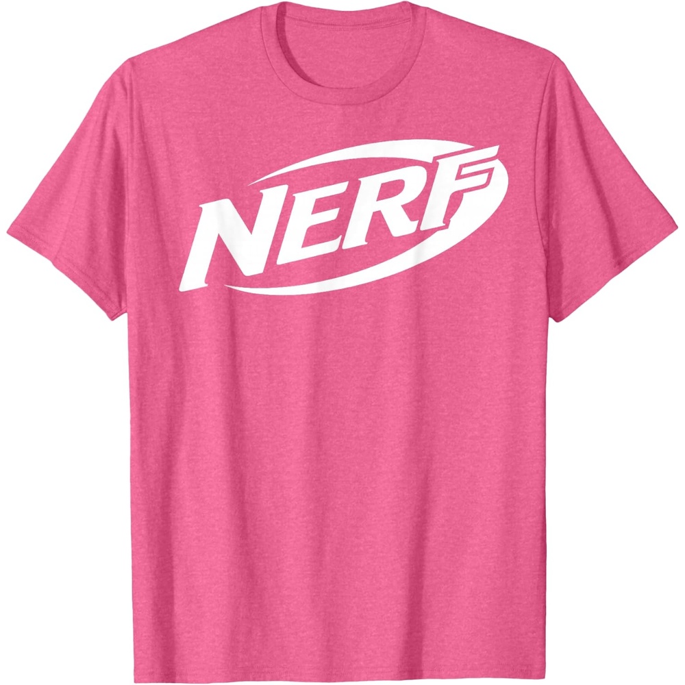 image:imageNerf Simple White Retro Logo TShirtPink Heather