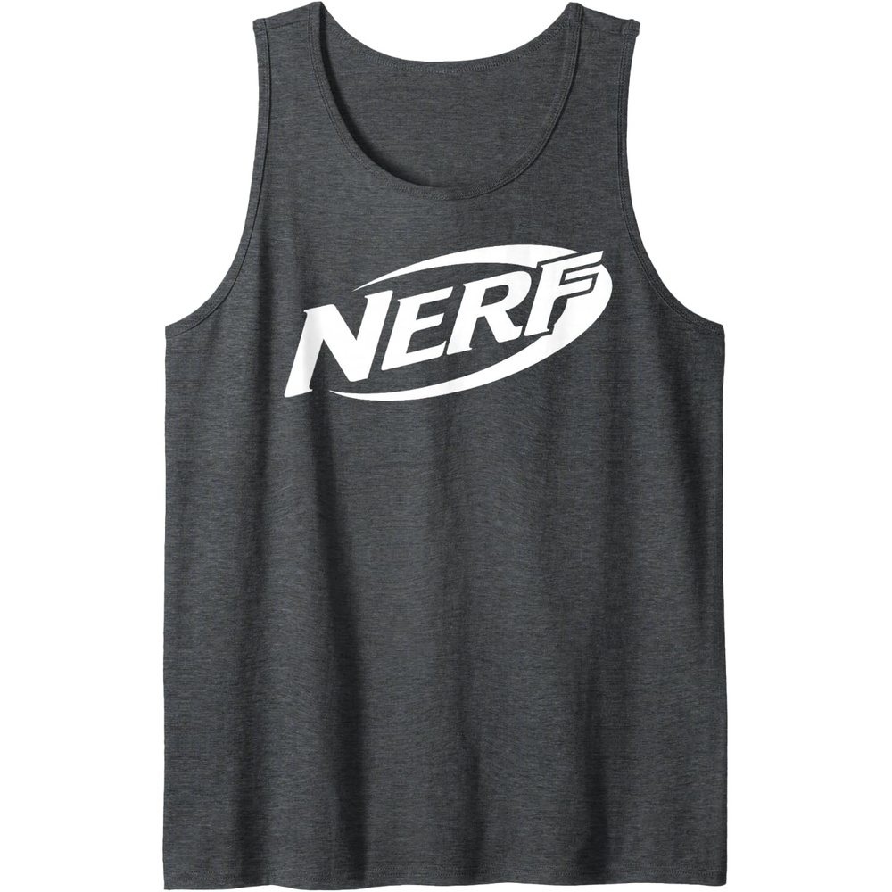 image:imageNerf Simple White Retro Logo Tank TopDark Heather Grey