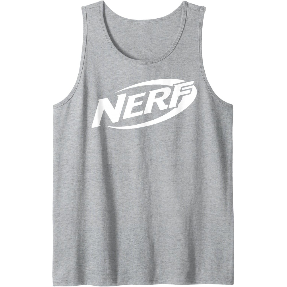image:imageNerf Simple White Retro Logo Tank TopHeather Grey