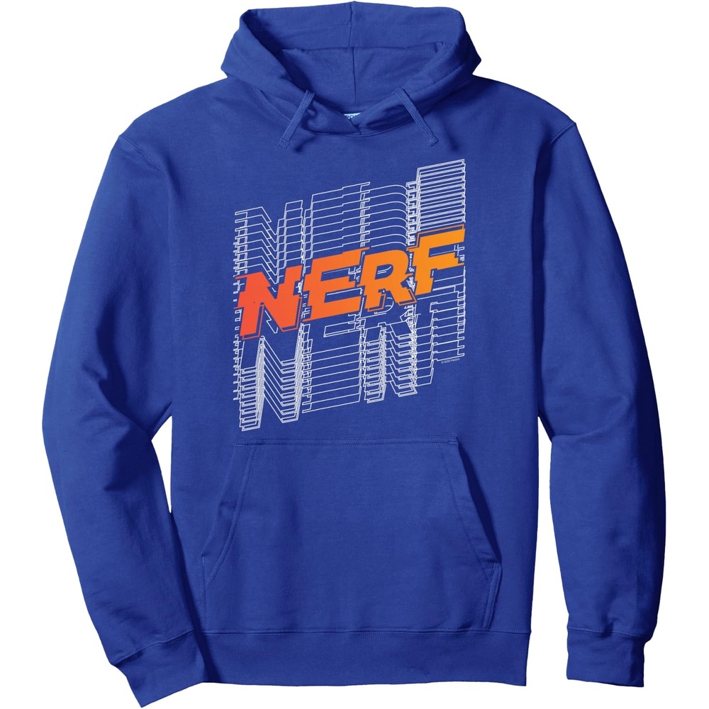 image:imageNerf Stacked Silhouette Retro Nerf Action Logo Pullover HoodieRoyal Blue