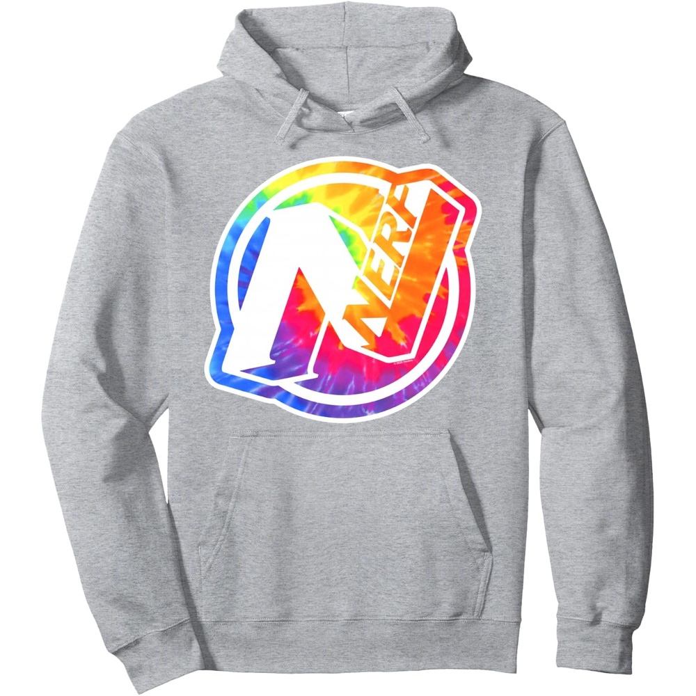 image:imageNerf Tie Dye Logo Pullover HoodieHeather Grey