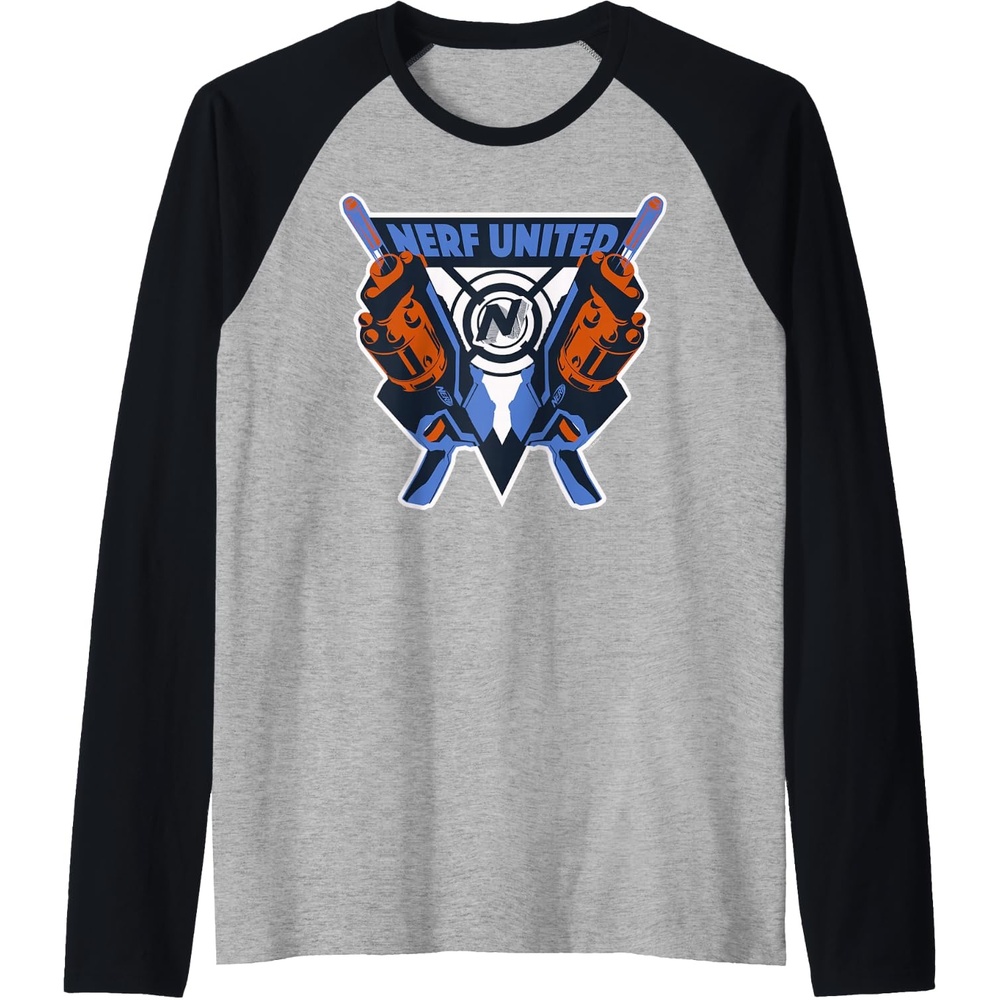 image:imageNerf United Blasters Raglan Baseball TeeBlackAthletic Heather