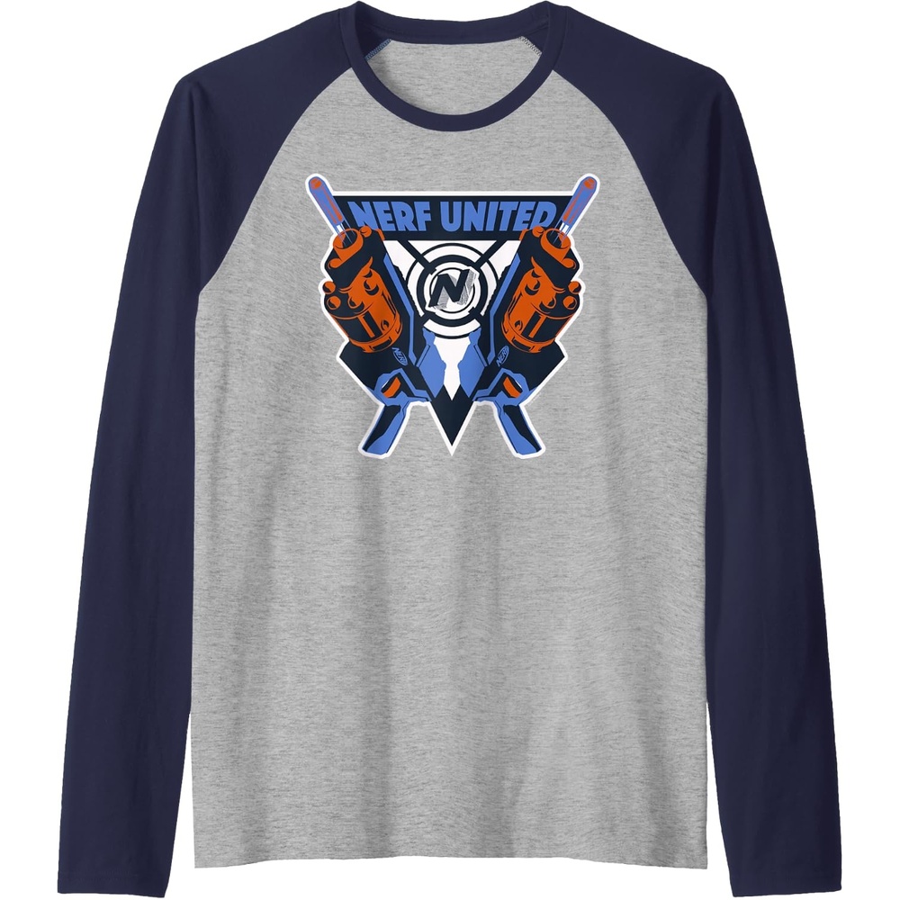 image:imageNerf United Blasters Raglan Baseball TeeNavy BlueAthletic Heather