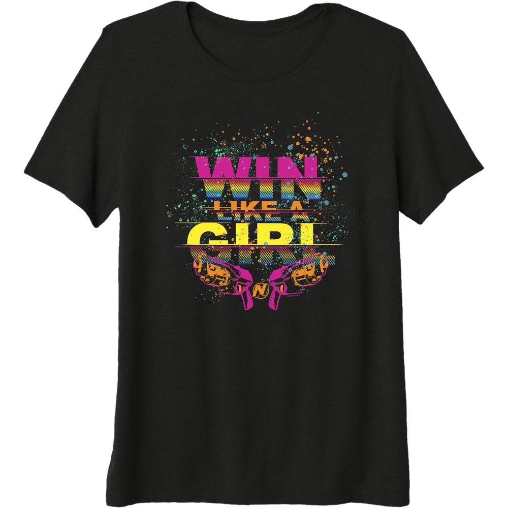 image:imageNerf Win Like A Girl Premium Triblend TShirtBlack