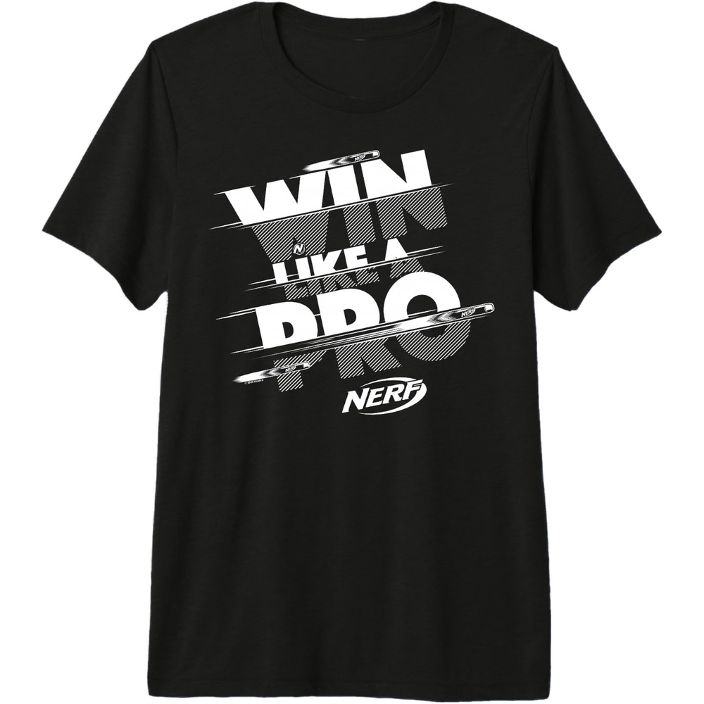 image:imageNerf Win Like A Pro Glitch Text Premium Triblend TShirtBlack