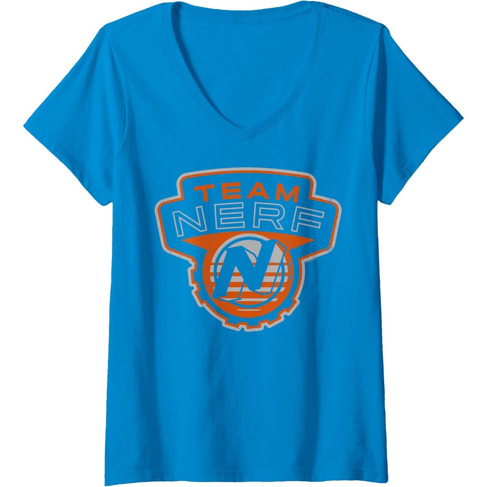 image:imageWomens Nerf Team Nerf Logo VNeck TShirtSapphire Blue