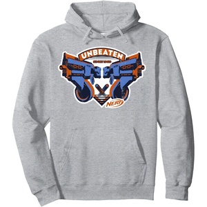 Nerf Blasters Unbeaten Logo Pullover Hoodie(Heather Grey)