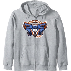 Nerf Blasters Unbeaten Logo Zip Hoodie(Heather Grey)