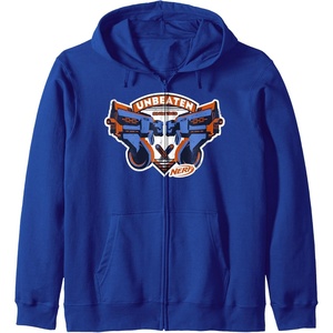 Nerf Blasters Unbeaten Logo Zip Hoodie(Royal Blue)