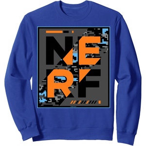 Nerf Camouflage Glitch Poster Sweatshirt(Royal Blue)