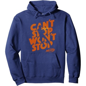 Nerf Can’t Stop Won’t Stop Silhouette Pullover Hoodie(Navy Blue)