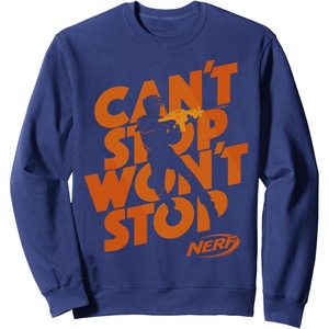 Nerf Can’t Stop Won’t Stop Silhouette Sweatshirt(Navy Blue)