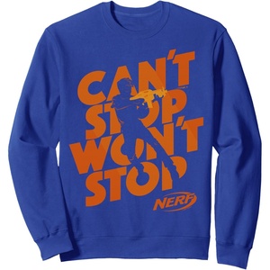 Nerf Can’t Stop Won’t Stop Silhouette Sweatshirt(Royal Blue)