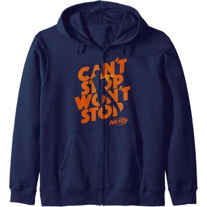 Nerf Can’t Stop Won’t Stop Silhouette Zip Hoodie(Navy Blue)