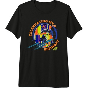 Nerf Celebrating My 6th Birthday Premium Tri-blend T-Shirt(Black)