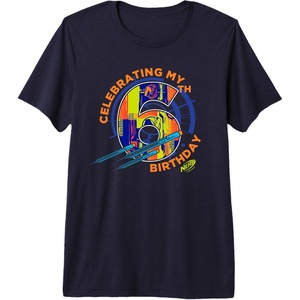 Nerf Celebrating My 6th Birthday Premium Tri-blend T-Shirt(Navy Blue)