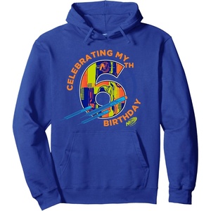 Nerf Celebrating My 6th Birthday Pullover Hoodie(Royal Blue)