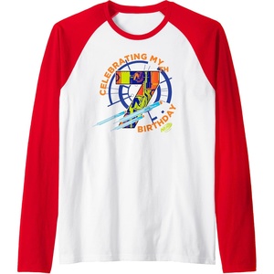 Nerf Celebrating My 7th Birthday Raglan Baseball Tee(Red/White)