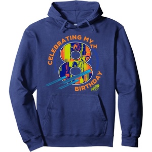 Nerf Celebrating My 8th Birthday Pullover Hoodie(Navy Blue)