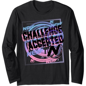Nerf Challenge Accepted Long Sleeve T-Shirt(Black)