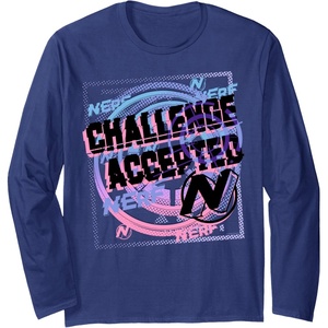 Nerf Challenge Accepted Long Sleeve T-Shirt(Navy Blue)