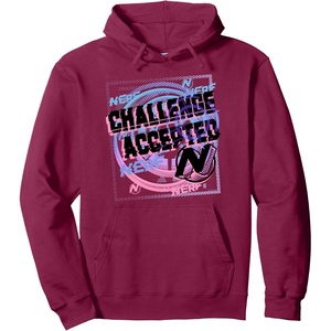 Nerf Challenge Accepted Pullover Hoodie(Burgundy)