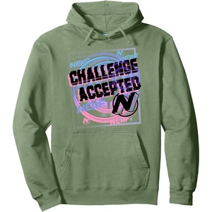 Nerf Challenge Accepted Pullover Hoodie(Sage Green)