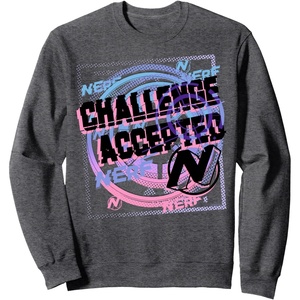 Nerf Challenge Accepted Sweatshirt(Dark Heather Grey)
