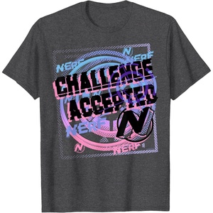 Nerf Challenge Accepted T-Shirt(Dark Heather Grey)