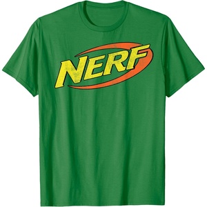 Nerf Classic Distressed Retro Color Logo T-Shirt Small(Kelly Green)