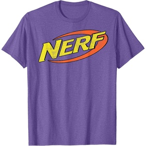 Nerf Classic Distressed Retro Color Logo T-Shirt Small(Purple Heather)