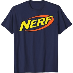 Nerf Classic Retro Color Logo T-Shirt Small(Navy Blue)