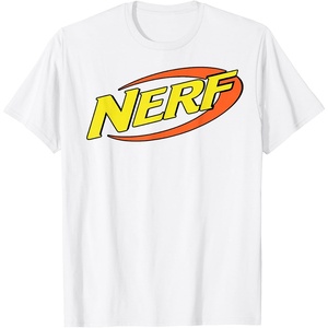 Nerf Classic Retro Color Logo T-Shirt Small(White)