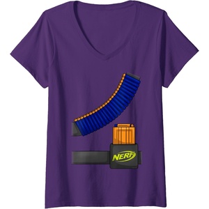 Nerf Faux Tactical Costume V-Neck T-Shirt(Purple)