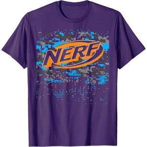 Nerf Glitch Camouflage Logo T-Shirt(Purple)