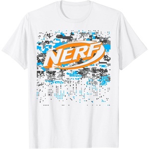 Nerf Glitch Camouflage Logo T-Shirt(White)