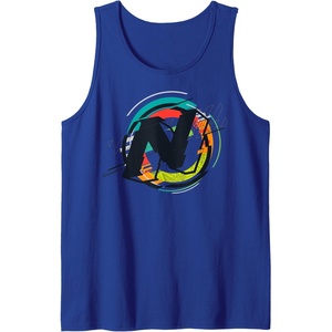Nerf Glitch Color Graphic Logo Tank Top(Royal Blue)