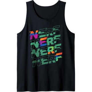 Nerf Glitch Color Logo Stack Tank Top(Black)