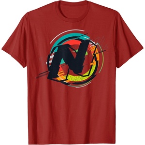 Nerf Glitch Colour Graphic Logo T-Shirt(Cranberry Red)