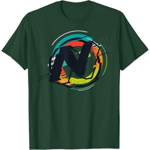 Nerf Glitch Colour Graphic Logo T-Shirt(Dark Green)