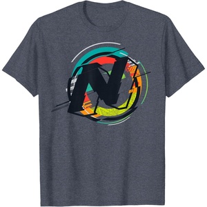 Nerf Glitch Colour Graphic Logo T-Shirt(Heather Blue)