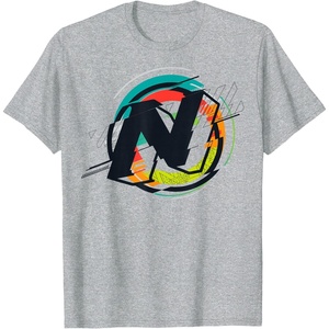 Nerf Glitch Colour Graphic Logo T-Shirt(Heather Grey)