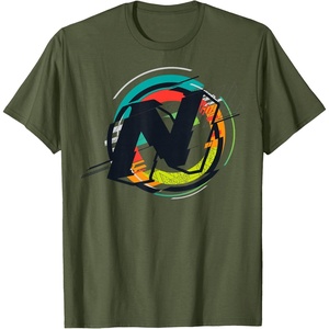 Nerf Glitch Colour Graphic Logo T-Shirt(Olive Green)