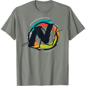 Nerf Glitch Colour Graphic Logo T-Shirt(Olive Heather)