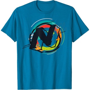 Nerf Glitch Colour Graphic Logo T-Shirt(Sapphire Blue)